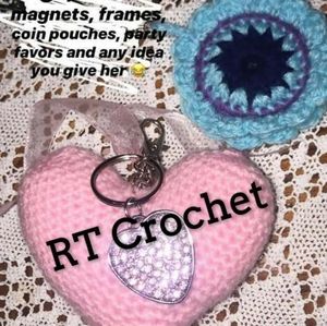 Handmade crochet key holder